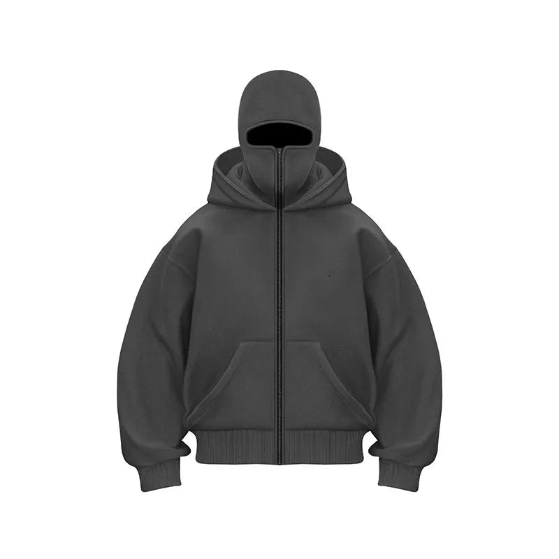 Fleece-lined Double Hooded Sweater